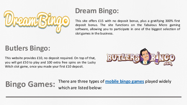 Free bingo no deposit mobile deposit